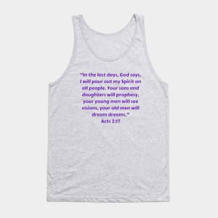 Bible Verse Acts 2:17 Tank Top